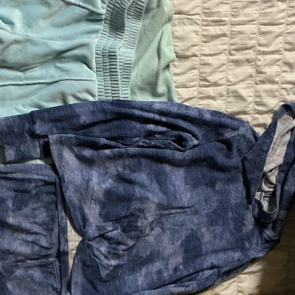 Blue and Mint Sweater Set